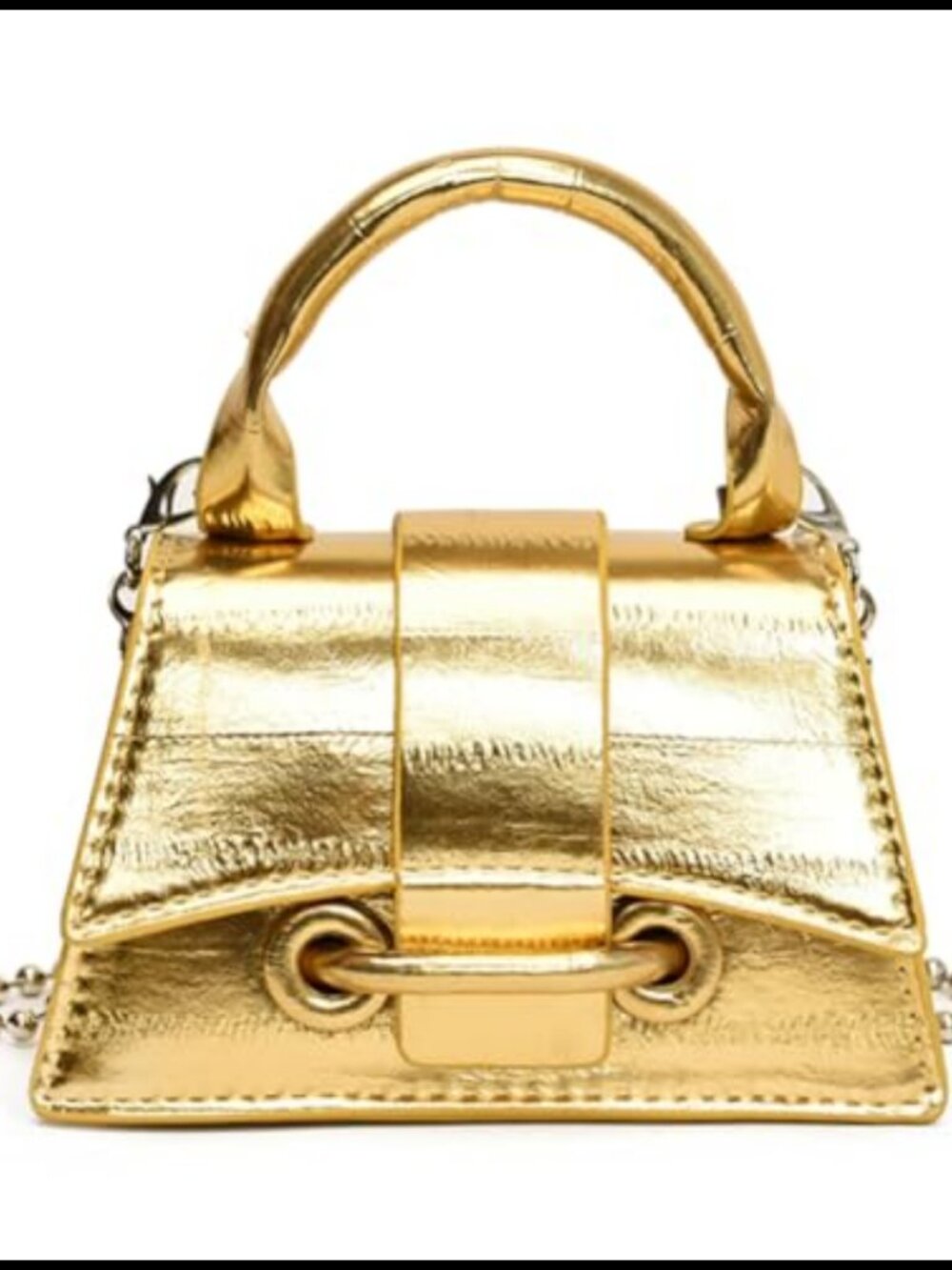Mini Crossbody Handbag PU Leather Top Handle Shoulder Bag Detachable Strap